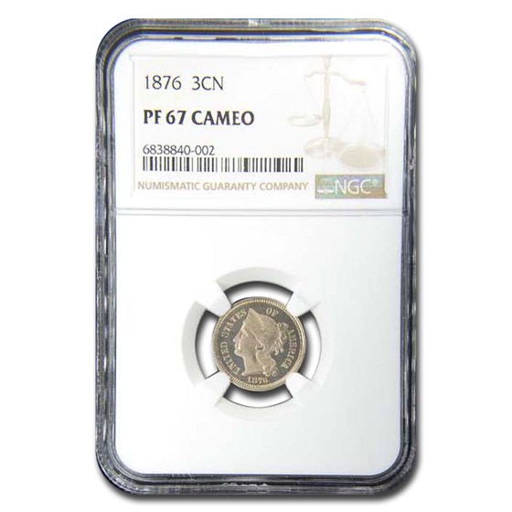 1876 Three Cent Nickel PF-67 Cameo NGC 1876 Three Cent Nickel PF-67 Cameo NGC
